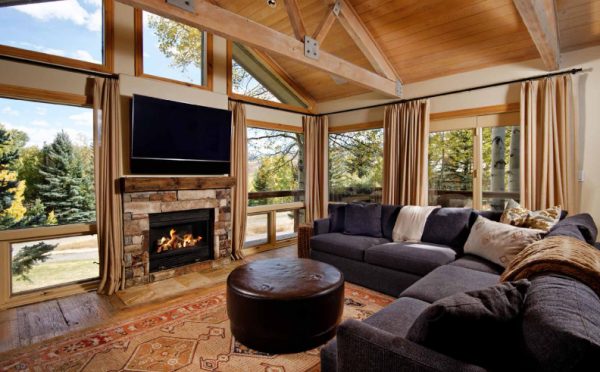 Snowmass, Colorado home for sale, living area.