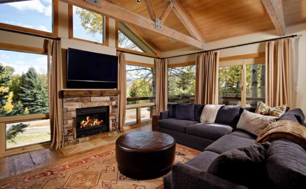 Snowmass, Colorado home for sale, living area.